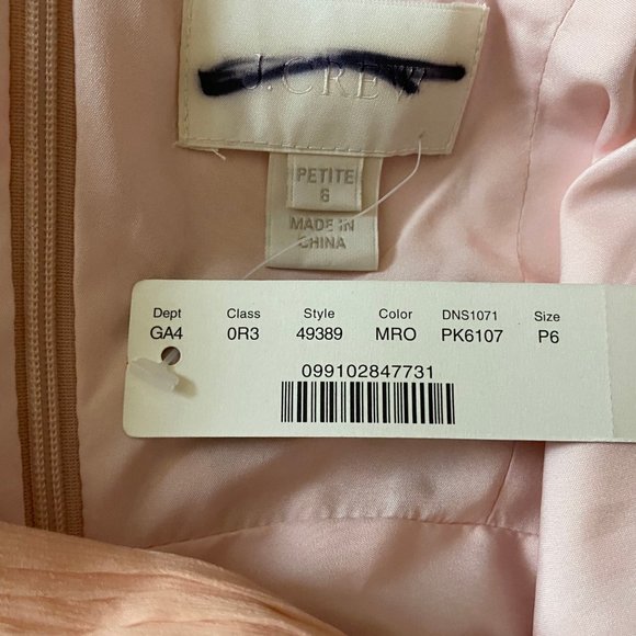 J.Crew Party Dress Petite Sinclair Silk Chiffon - Picture 8 of 8